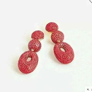 J Crew Triple Crystal Earrings